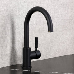 Vessel Faucet, Kaiser, Single-Handle with High-Arc Spout in Matte Black
