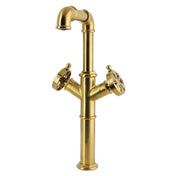 Vessel Sink Faucet, Belknap, Two-Handle Deck Mount in Brushed Brass