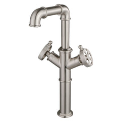 Vessel Sink Faucet, Wendell, Two-Handle 1-Hole in Brushed Nickel