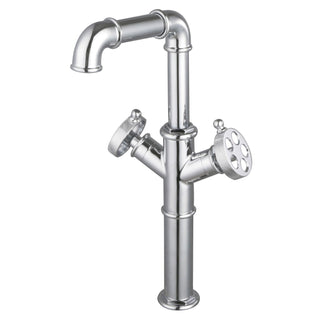 Vessel Sink Faucet, Wendell, Two-Handle 1-Hole in Polished Chrome