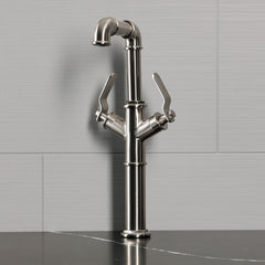Vessel Sink Faucet, Whitaker, Two-Handle Deck Mount in Brushed Nickel