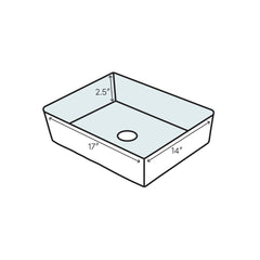 Vessel Sink, Rectangle Skirted, 17 Inch, Hammered Copper, Oil Rubbed Bronze