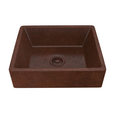 Vessel Sink, Tidal, 19 in. Handmade in Hammered Antique Copper