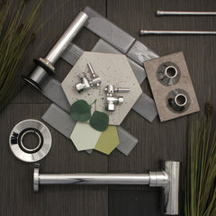 Vessel Sink Trim Kit, Trimscape, Bottle Trap and Drain in Polished Chrome