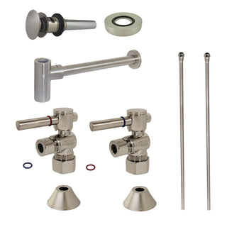Vessel Sink Trim Kit, Trimscape, Bottle Trap with Overflow Drain in Brushed Nickel