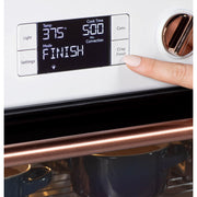 Specs | Infographic showing the oven dimensions, capacity and cooking functions