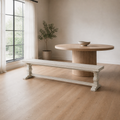 Scale | the bench against a full window in the oak dining room, true size