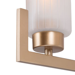 Wagon Wheel Chandelier, 6-Light, Champagne Gold Metal with Frosted Glass Shades
