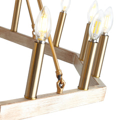 Wagon Wheel Chandelier with 16 Lights in Matte Gold Metal