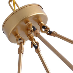 Wagon Wheel Chandelier with 16 Lights in Matte Gold Metal