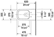 Wall Hung Toilet, Happy D.2, Dual Flush, Elongated Bowl