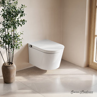 Wall-Hung Toilet Hugo H with Manual Bidet in Glossy White