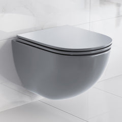 Wall-Hung Toilet, St. Tropez, Round Bowl Only in Matte Gray