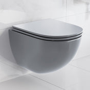 Wall-Hung Toilet, St. Tropez, Round Bowl Only in Matte Gray