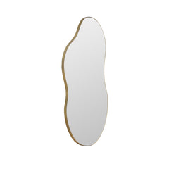 Wall Mirror and Console Table Set, Antique-Gold Frame with Silver and Black Finish