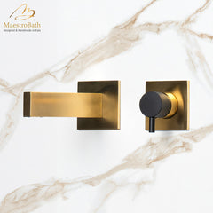 Wall Mount Bathroom Faucet, Caso, Single Handle, Brass
