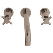 Wall Mount Bathroom Faucet, Concord, Double Cross Handle in Brushed Nickel