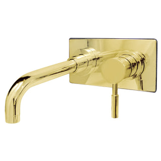 Wall Mount Bathroom Faucet, Concord, Single-Handle 2-Hole in Polished Brass