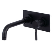 Wall Mount Bathroom Faucet, Concord, Single Handle in Matte Black
