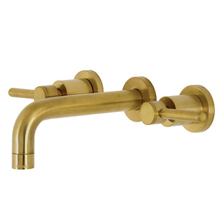 Wall Mount Bathroom Faucet, Concord, Two-Handle, Brushed Brass