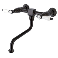 Wall Mount Bathroom Faucet, Heirloom, 2-Hole Double Handle in Oil Rubbed Bronze