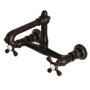Wall Mount Bathroom Faucet, Heirloom, Double Handle in Oil Rubbed Bronze
