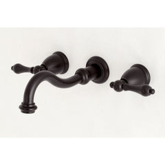 Wall Mount Bathroom Faucet, Heirloom, Double Handle in Oil Rubbed Bronze