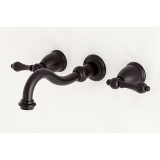 Wall Mount Bathroom Faucet, Heirloom, Double Handle in Oil Rubbed Bronze