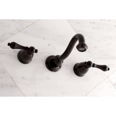 Wall Mount Bathroom Faucet, Heirloom, Double Handle in Oil Rubbed Bronze