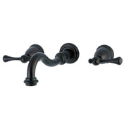 Wall Mount Bathroom Faucet, Heirloom, Double Handle in Oil Rubbed Bronze