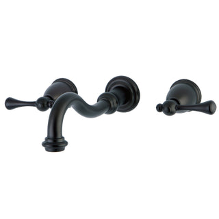 Wall Mount Bathroom Faucet, Heirloom, Double Handle in Oil Rubbed Bronze