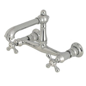 Wall Mount Bathroom Faucet, Heirloom, Double Handle in Polished Chrome