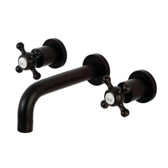 Wall Mount Bathroom Faucet, Metropolitan, Double Handle in Oil Rubbed Bronze