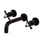 Wall Mount Bathroom Faucet, Metropolitan, Double Handle in Oil Rubbed Bronze