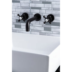 Wall Mount Bathroom Faucet, Metropolitan, Double Handle in Oil Rubbed Bronze