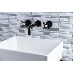 Wall Mount Bathroom Faucet, Metropolitan, Double Handle in Oil Rubbed Bronze