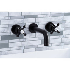 Wall Mount Bathroom Faucet, Metropolitan, Double Handle in Oil Rubbed Bronze