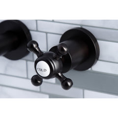 Wall Mount Bathroom Faucet, Metropolitan, Double Handle in Oil Rubbed Bronze