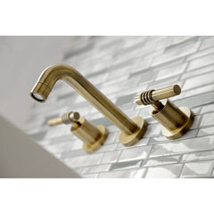 Wall Mount Bathroom Faucet, Milano, 2-Handle, 3-Hole, Antique Brass