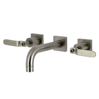 Wall Mount Bathroom Faucet, Whitaker, Double Handle in Brushed Nickel