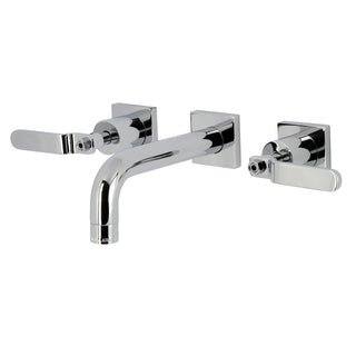 Wall Mount Bathroom Faucet, Whitaker, Double Handle in Polished Chrome