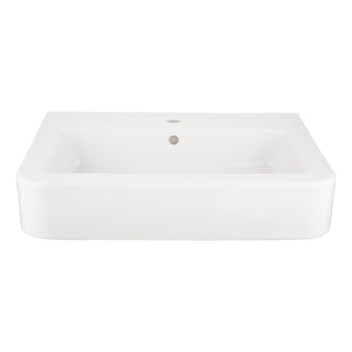 Wall Mount Bathroom Sink, Burleson, Rectangular with Overflow in White