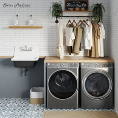 Wall-Mount Bathroom Sink, Claire, Rectangle, Matte Black