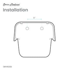 Wall-Mount Bathroom Sink, Claire, Rectangle, Matte Black