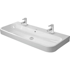 Wall Mount Bathroom Sink, Happy D.2, Rectangular, Ceramic, White