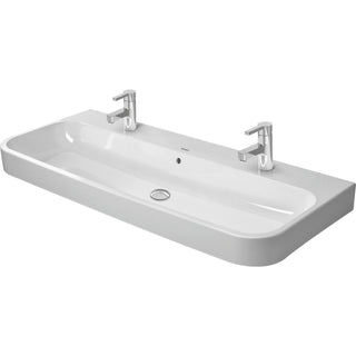 Wall Mount Bathroom Sink, Happy D.2, Rectangular, Ceramic, White