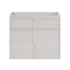 Wall-Mount Bathroom Vanity Cabinet, St. Tropez, 24 Inch Without Top in White Oak