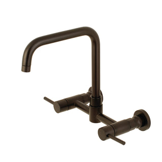 Wall Mount Bridge Kitchen Faucet, Concord, Two-Handle in Oil Rubbed Bronze