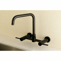 Wall Mount Bridge Kitchen Faucet, Concord, Two-Handle in Oil Rubbed Bronze