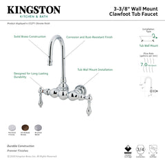 Wall Mount Clawfoot Tub Faucet, Heirloom, Two Handle in Oil Rubbed Bronze